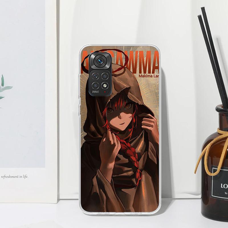 C-Chainsaw Mans Makima Phone Case For Xiaomi Redmi Note 15 13 14S 14 Pro Plus 12S 11S 10S 12 11E 10 11T Art Fundas Back Cover Re