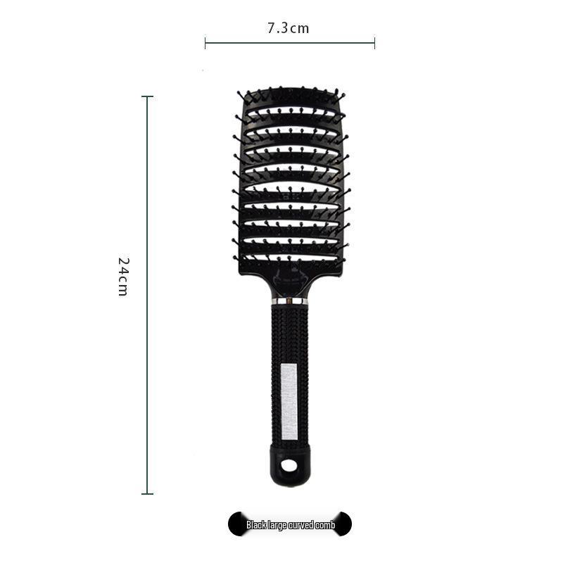 Large Curved Hairbrush with Airbag, Scalp Massage, Men's Fluffy Comb, Curling and Styling Vent Brush.