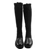Winter Women Sock High Boots Knitting Mid Heels Fashion Shoes Woman Brand 2025 Trend Goth Fad Pumps Cozy Party Snow Botas Mujer
