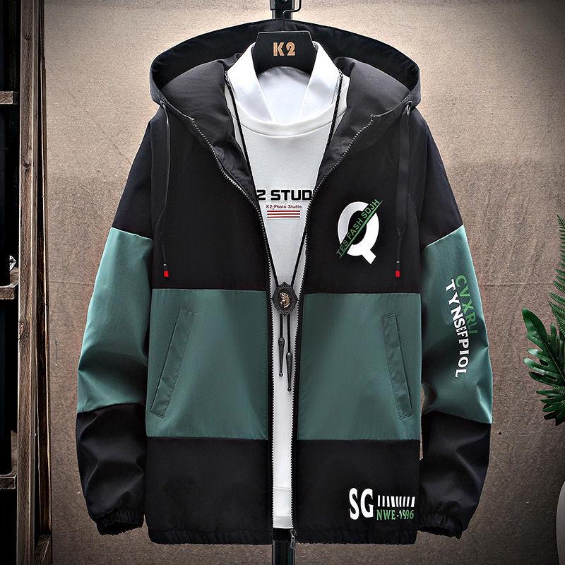 Pánská trendy pracovní bunda s kapucí v korejském stylu pro teenagery