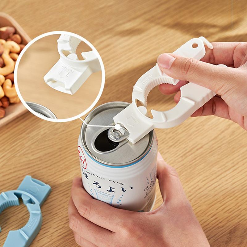 1Pc Bottle Opener Easy Grip Can Opener Multifunctional Plastic Manual Non-Slip Canned Drink Creative Kitchen Gadgets Twist Off Lid