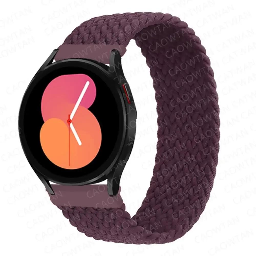 Braided Solo Loop For Samsung Galaxy Watch 4/5/6/44mm 40mm/classic Strap 46 42mm/active 2/Gear S3 22mm 20mm Bracelet Watch Band