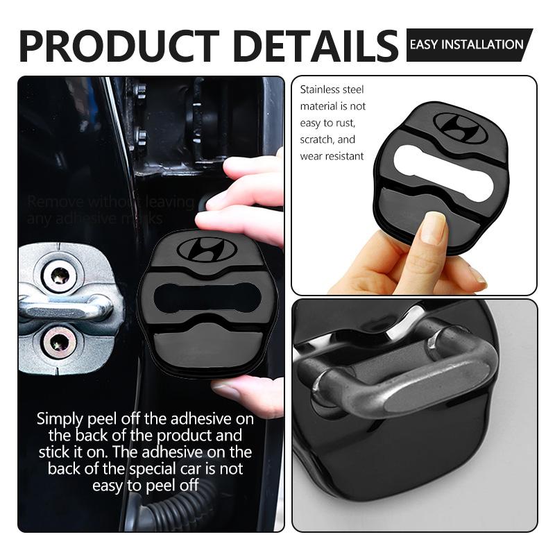 Car Silicone Door Lock Buckle Protection Cushion Crash Cushion Shock For Hyundai Azera GDI i10 i20 i30 i40 ix20 ix35 Sonata XX31