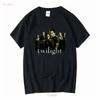 Y2K Vintage Twilight Saga T Shirt Full Cast Edward Bella Sz L XL Vintage Washed Fashion Versatile Stretched Stylish Homme