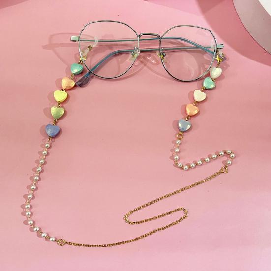 Glasses Chain Faux Pearl Design Corrosion Resistant Glass Eyeglasses Holder Strap Decorative Beaded Chain