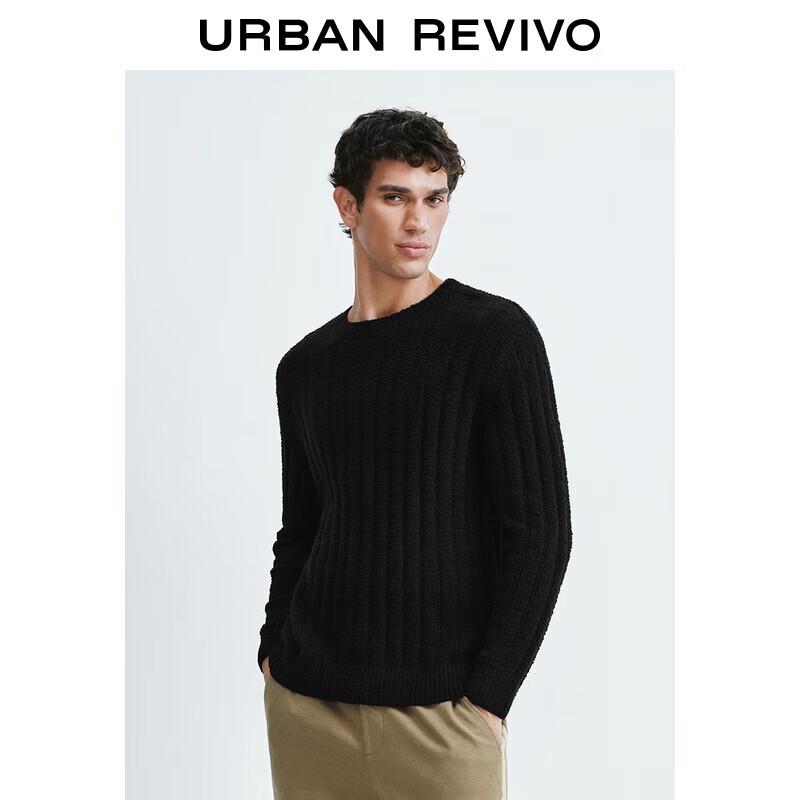 UR Men s Textured Crew Neck Knit Sweater XS