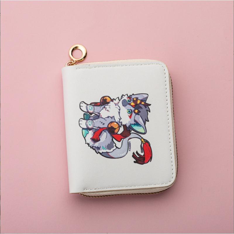 New Fresh and Sweet Women's Wallet Anime Cartoon Leather Embossed Wallet Change Bag Storage