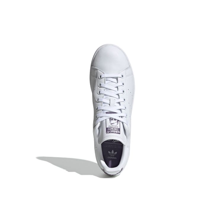 Adidas Originals Stan Smith Non-Slip Low-Top Sneakers Unisex Sneakers White Purple EF4298