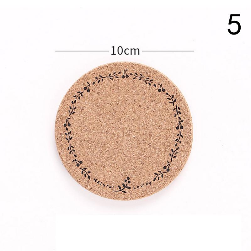 

Пробковые подставки для напитков, чай, кофе, абсорбирующие круглые чашки, коврик для декора стола, нескользящий домашний декор