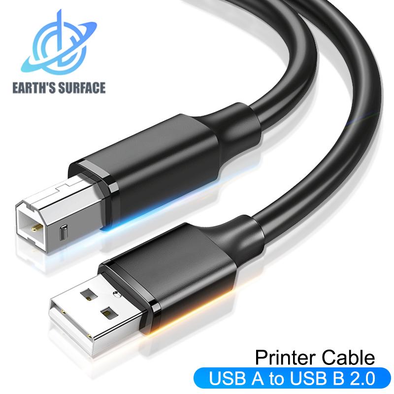 

Кабель USB Type A до USB Type B 2.0 для нового MacBook Pro HP Canon Brother Epson Dell Samsung Принтер Кабелі USB2.0 для принтера та сканера 2m-USB A to USB B 2.0