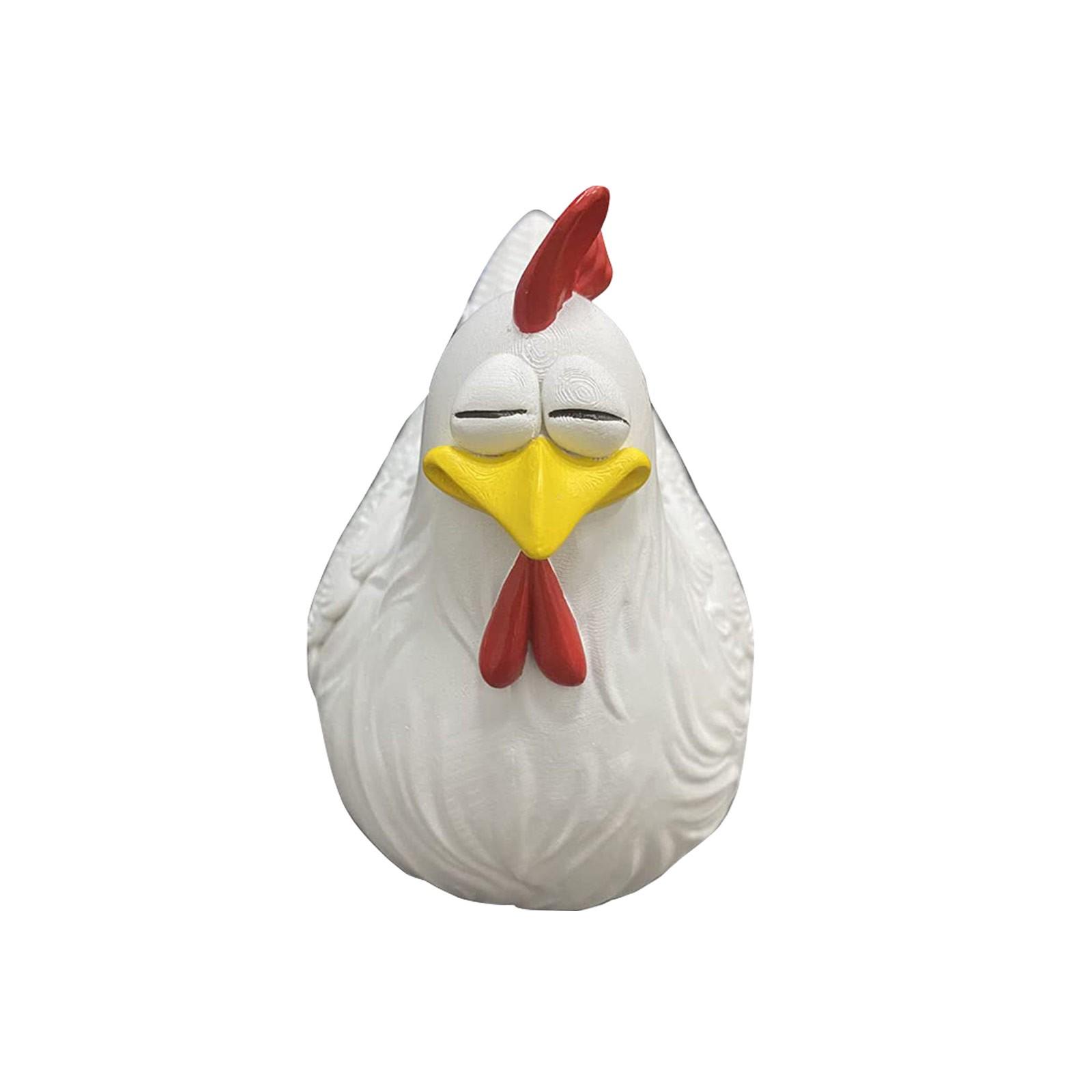 

Куриные украшения, дизайн забора, двора, креативное украшение, фермерский двор, статуя курицы из смолы One Size белый