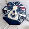 Bulldog  pattern, automatic folding umbrella, portable and foldable design, 8 ribs, a Christmas or birthday gift.