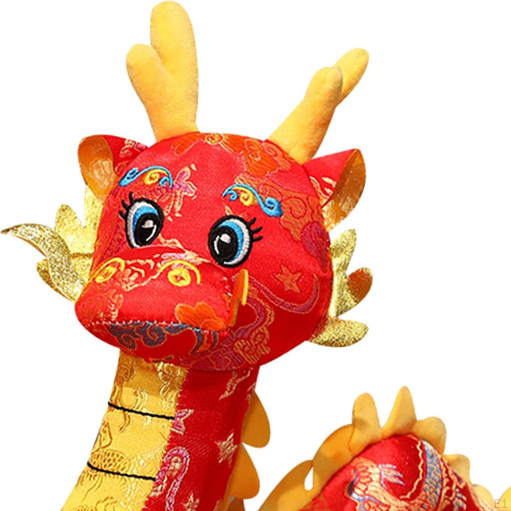 Chinese Dragon Plush Doll Toy Stuffed Animal for Office Bed Party Living