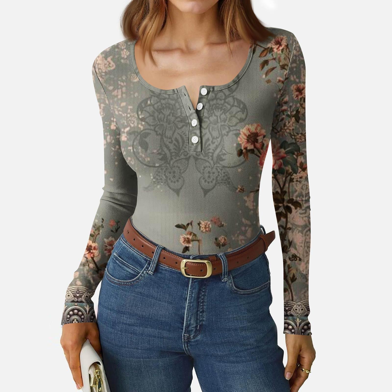 

Женская приталенная футболка Модная повседневная с градиентным принтом Пуловер с круглым вырезом и длинным рукавом XXL