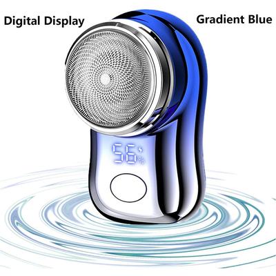 Mini Electric Shaver with Digital Display for Men Portable Lightweight Washable Rechargeable Cordless Electric Face Beard Trimmer Razor