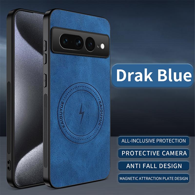 For google Pixel 7 Pro /Pixel 7Pro/Pixel 7A Case Simple Stylish Magnetic Suction Luxury Leather Skin-friendly Anti-drop Cover