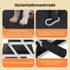 Foldable Aluminum Dog Ramp with 5 Steps, Non-slip Surface and Soft Foam Handle, Sturdy Ramp for Car, High Bed and Truck, Load Capacity up to 110 kg