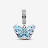 Brand New Copper Metal yellow glass butterfly Pendant Bead Component Ideal Designed For Bracelet High Quality Fine Jewelry necklace Do It Yourself