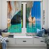 2Pcs Greece Curtains Sea Cave On Zakynthos Island Greece Vacation Relaxing Seascape Coastline For Bedroom Living Room And Dining
