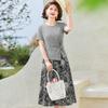 Pasite Women's Elegant Summer Two-Piece Top and Skirt Set