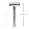 Adjustable Safety Razor Double Edge Classic Men's Shaving Mild To Aggressive 1-6 Settings Hair Removal Shaver with 5 Blades