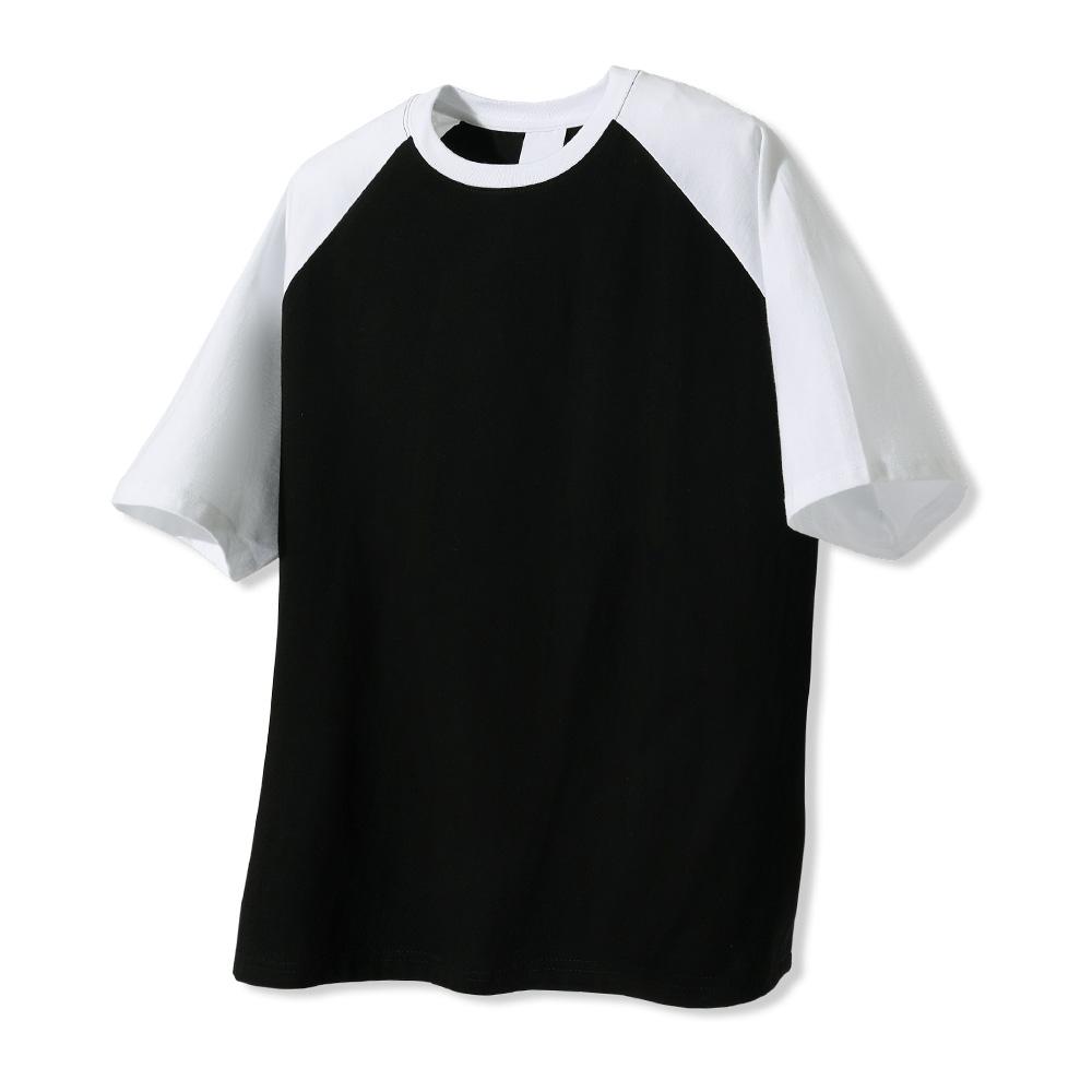 LIKE THE MOST Basic Crewneck Raglan T-Shirt White