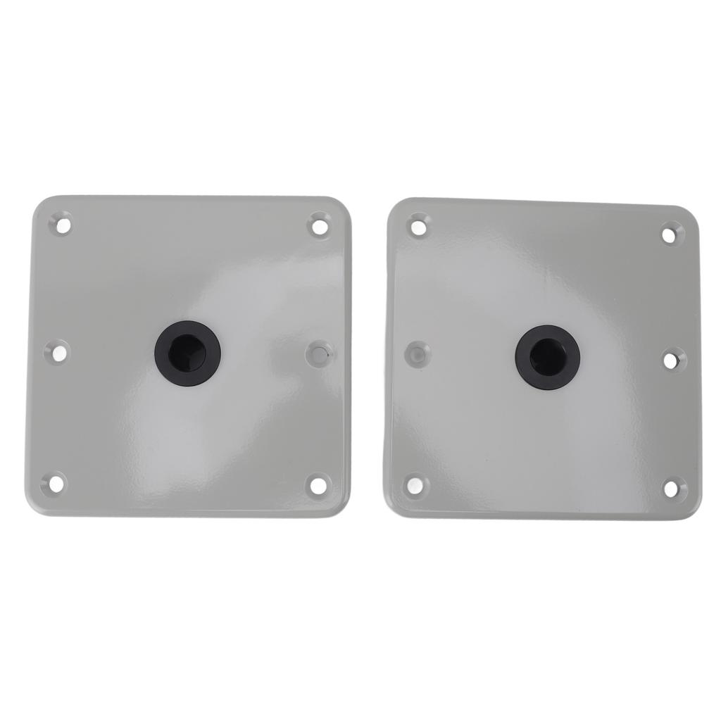 2PCS Boat Seat Bases Aluminium Alloy 6 Screw Holes 3/4 Inch Pin Post Mounting Base for Marine Boat S
