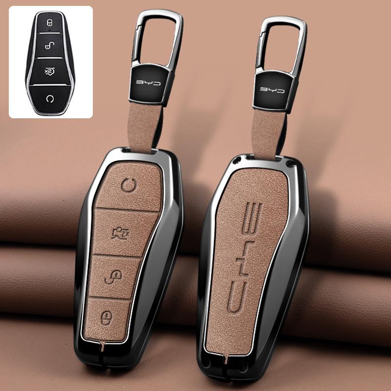 

Zinc Alloy Car Key Case Cover for BYD Seal U DMI Song Plus Atto 3 Han EV Dolphin Mini Sealion 7 Protection Key Cover Accessories