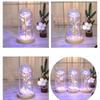 Glass  Dome  Cover  Roses  Ornaments Colorful Bendable Led Light Bar Valentine Day Creative Gift Weddings Family Dinners Decoration