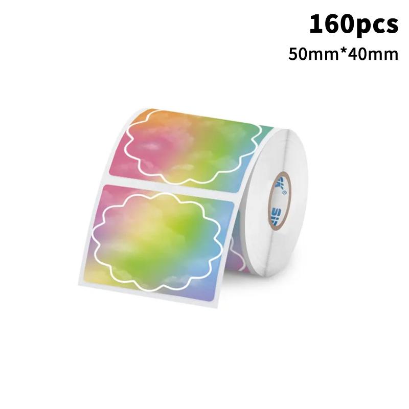 New Gradient Color Labels, Stickers, Self-adhesive DIY Graffiti Envelope Seal Stickers, Thermal Paper Labels