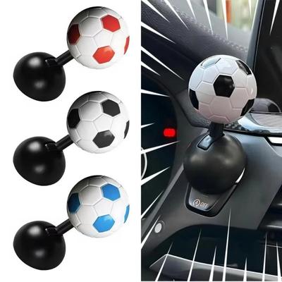 Fußball Schaltknauf Universal Auto Innendekoration Blau Weiß Fußball