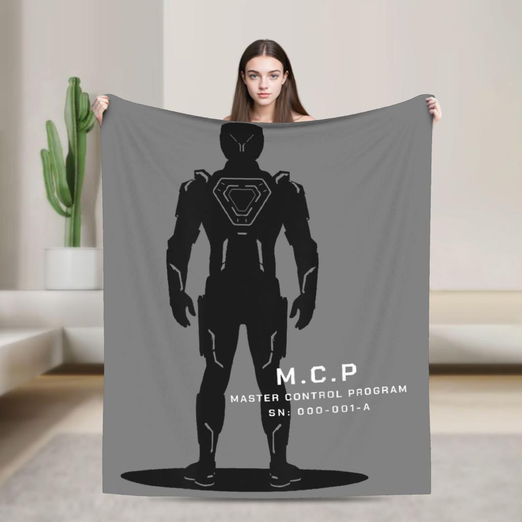 TRON Ares Dillinger Systems Flannel Blanket Runner Identity Disc Fashion Throw Blankets for Home 150*125cm Lightweight