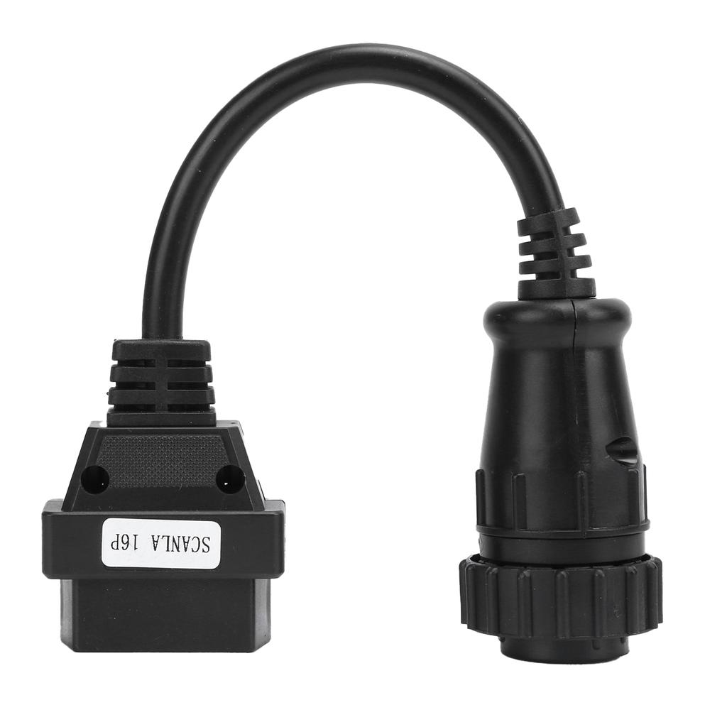OBDII 16Pin Cable OBD2 Connector 240mm 9.45in Portable Car Diagnostic Tool for Truck