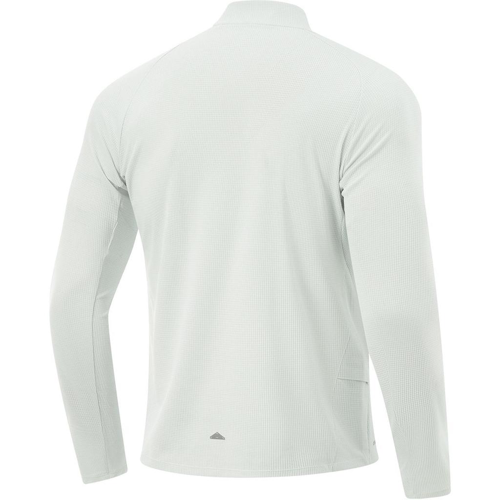 Li Ning Mens Training Series Quick-Dry Stand Collar Long Sleeve T-Shirt Men Tops Light-Gray ATLV027-5