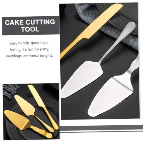 GRADENEVE 1 Set Cake Knife Set, Birthday Cake Knife, Cake Cutting Accessories for Wedding Cakes, Cake Scraper, Cake Cutting Supplies, Cake Spatula and