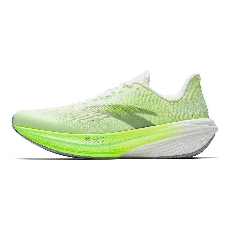 Anta Men Zone 2 Heart Rate 80 Fabric Low Top Running Shoes Fluorescent Green Parrot/Ivory White/Mystery Gray 112615555-8 42