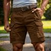 Herren Sommer lockere Baumwoll-Cargo-Shorts mit mehreren Taschen für die Arbeit im Freien und Freizeit