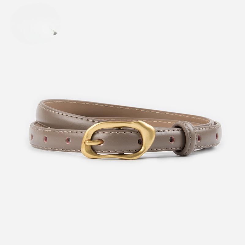 Genuine Leather Women's Thin Belt Cowhide Jeans Skirt Casual Pants Belt Belt Wide Waist Seal