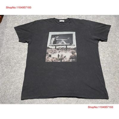 Akomplice Faded Black T Shirt Digging For Stones Which the Rich Wear XL Two Sides Vintage Washed Streetwear Versatile Casual