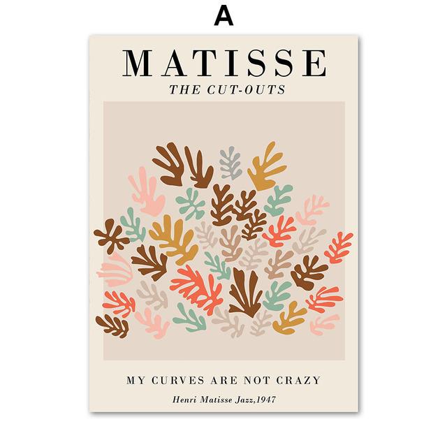 

Абстрактная ваза для девушки Матисса с коралловым листом и солнцем, настенная живопись на холсте, постеры на скандинавскую тему и принты, настенные панно для декора гостиной 21cm×30cm NoFrame