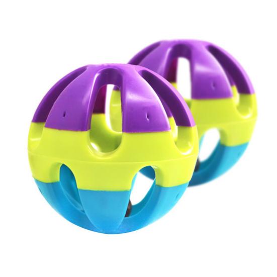 Colorful Bell Ball Parrot Bird Cat Dog Interactive Hollow Sound Making Pet Toy