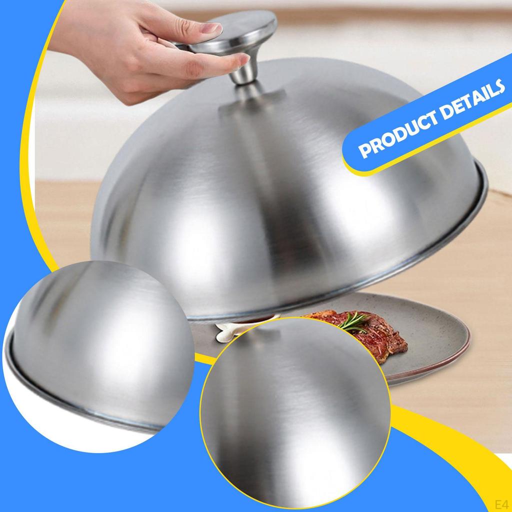 Basting Cover, Cheese Melting Dome Barbecue Tool Stainless Steel Melt Lid Griddle for Grilling