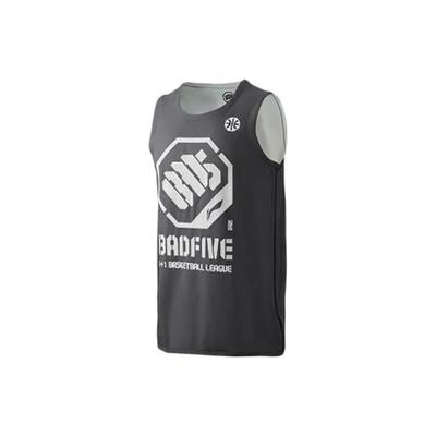 Li Ning Anti-Five Serie Geometrisches Muster Buchstabenaufdruck Locker Schnelltrocknend Basketball Weste Herren Westen Schwarz AAYS081-2