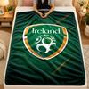 Flannel BlanketIreland Rugby Warm Soft Throw Blanket for Indoor Sofa Bed Living Room Use