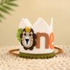 1st Kids Jungle Safari Crown Hat Baby 1 Year Old Birthday Party Lion Headband Wild One Party Decoration Photo Props Baby Shower