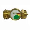 Gas Connection Adapter With Gauge Propane Tank Gauge Adapter Level Indicator Universal Brass Fittings Easy To Use