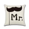 Valentine'S Day Pattern Decorative Pillowcases Couple Cotton Linen Throw Pillow Case Pillowcase Kussensloop Almohada Zt236