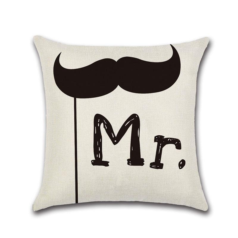 Valentine'S Day Pattern Decorative Pillowcases Couple Cotton Linen Throw Pillow Case Pillowcase Kussensloop Almohada Zt236