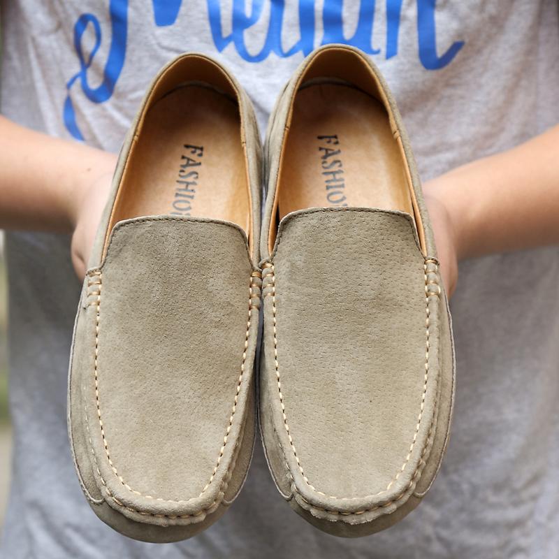 Men’s Moccasins Driving Shoes Comfort Flats Casual Slip On Plus Size Suede Shoes for Men Over Sized