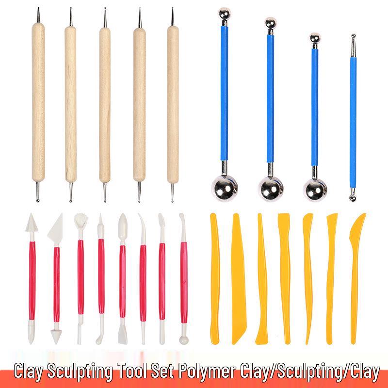 8-Piece Handcrafted Clay Pottery Sculpting and Modeling Tool Set